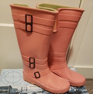 Sperry top-sider pink rain boots